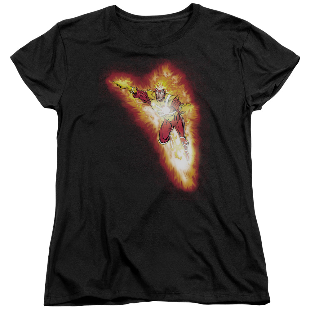 Justice League Firestorm Blaze Womens T Shirt Black