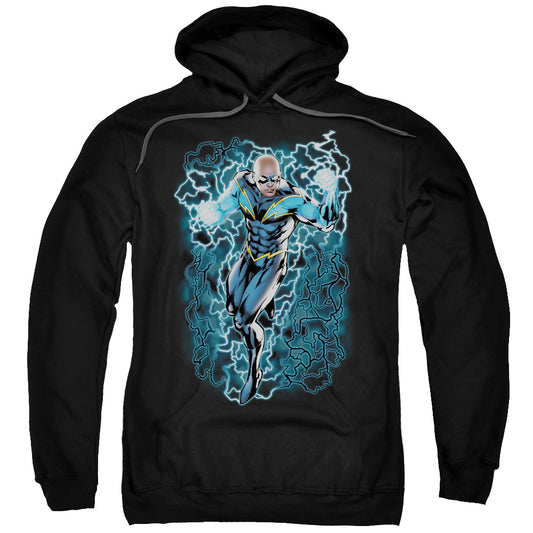 Justice League Black Lightning Bolts Mens Hoodie Black
