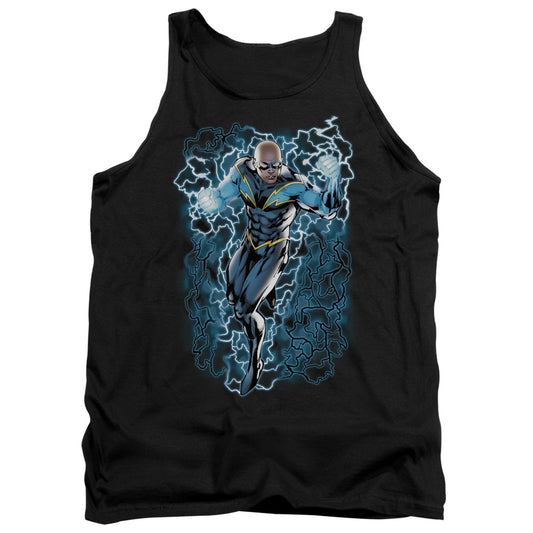 Justice League Black Lightning Bolts Mens Tank Top Shirt Black