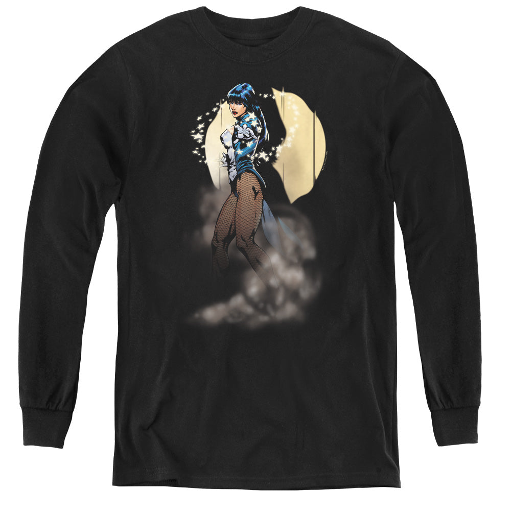 Justice League Zatanna Illusion Long Sleeve Kids Youth T Shirt Black