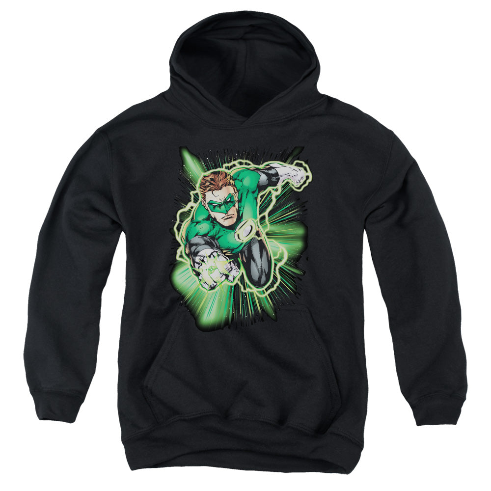 Justice League Green Lantern Energy Kids Youth Hoodie Black