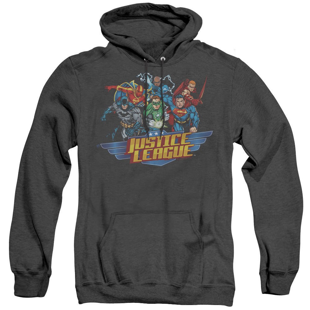 Justice League Ready to Fight Heather Mens Hoodie Black