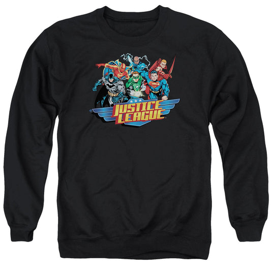 Justice League Ready to Fight Mens Crewneck Sweatshirt Black