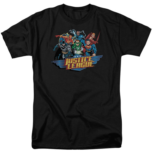 Justice League Ready to Fight Mens T Shirt Black