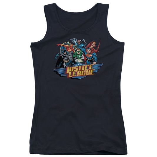 Justice League Ready to Fight Womens Tank Top Shirt Black