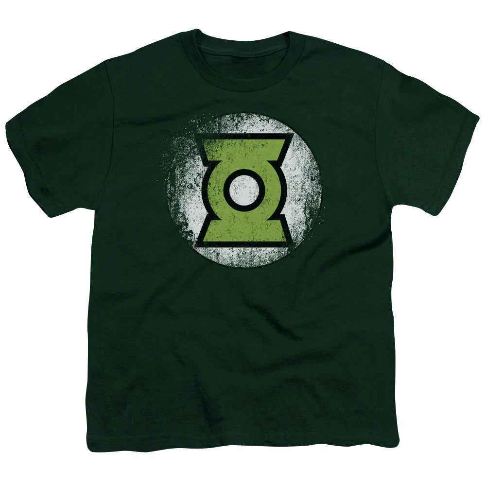 Justice League Destroyed Gl Logo Kids Youth T Shirt Hunter Green