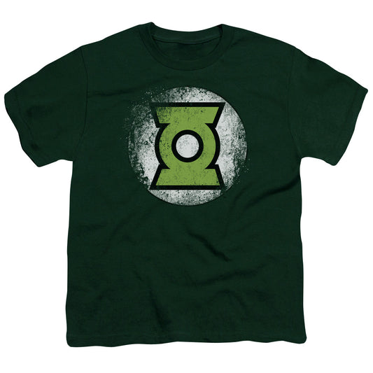 Justice League Destroyed Gl Logo Kids Youth T Shirt Hunter Green