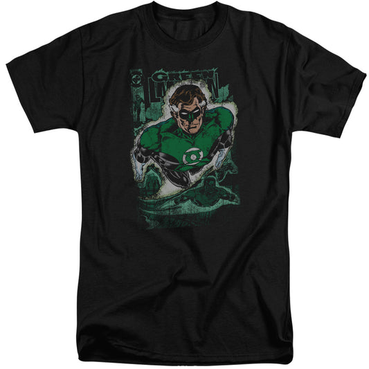 Justice League Of America Green Lantern #1 Distress Mens Tall T Shirt Black Officially Licensed