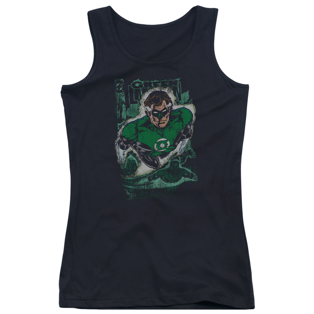 Justice League Green Lantern #1 Distress Womens Tank Top Shirt Black