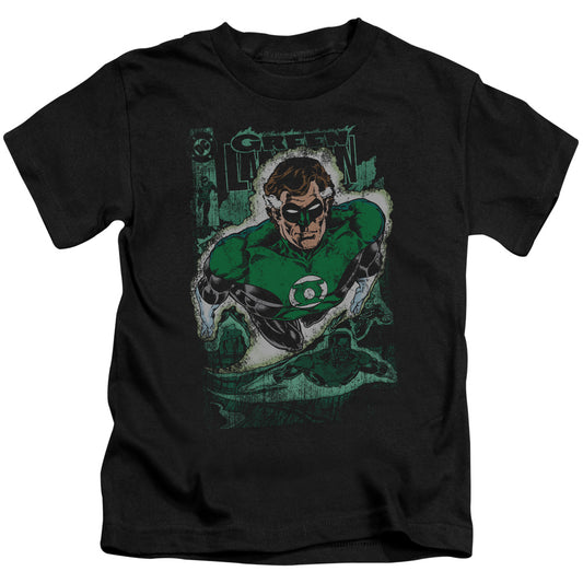 Justice League Green Lantern #1 Distress Juvenile Kids Youth T Shirt Black 