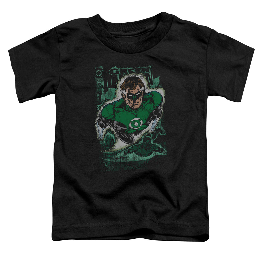 Justice League Green Lantern #1 Distress Toddler Kids Youth T Shirt Black