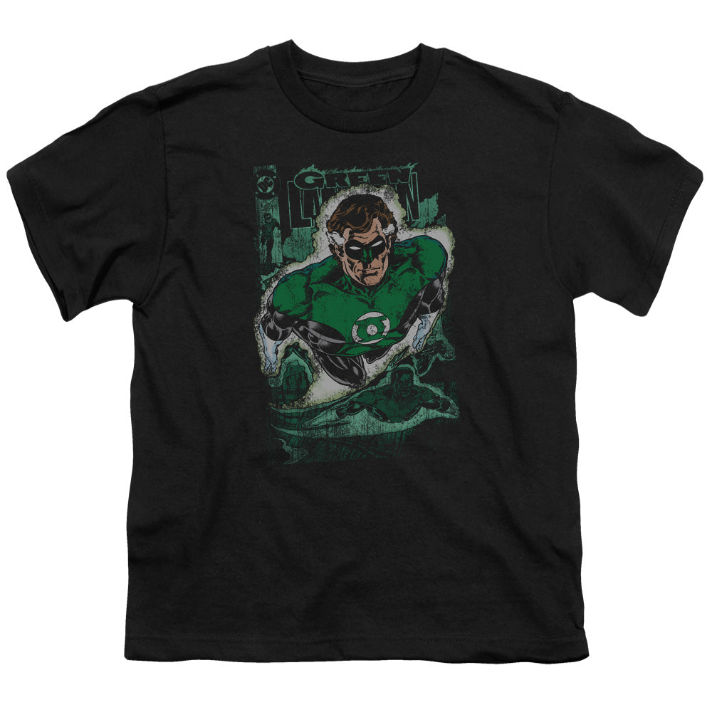 Justice League Green Lantern #1 Distress Kids Youth T Shirt Black