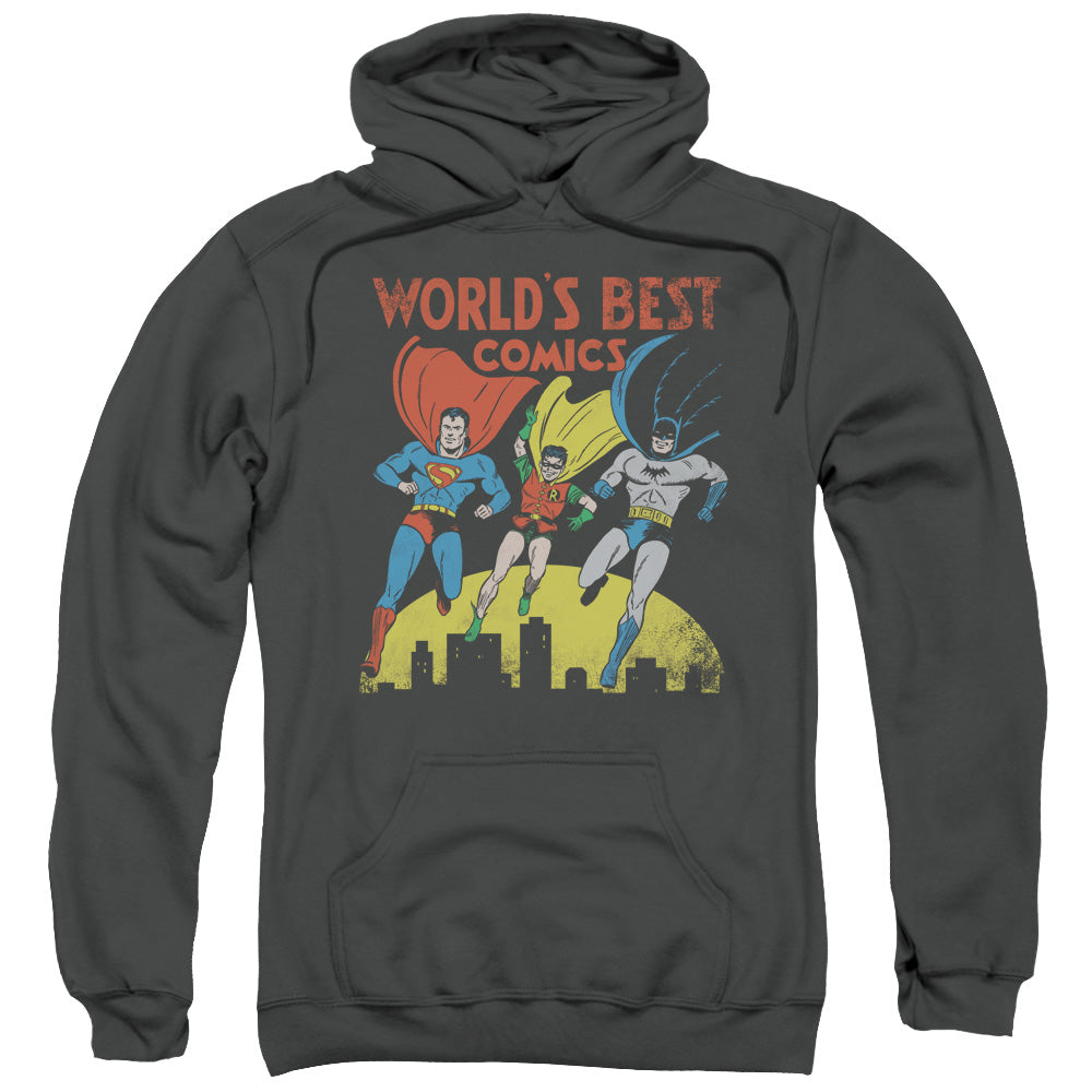 Justice League World's Best Mens Hoodie Charcoal