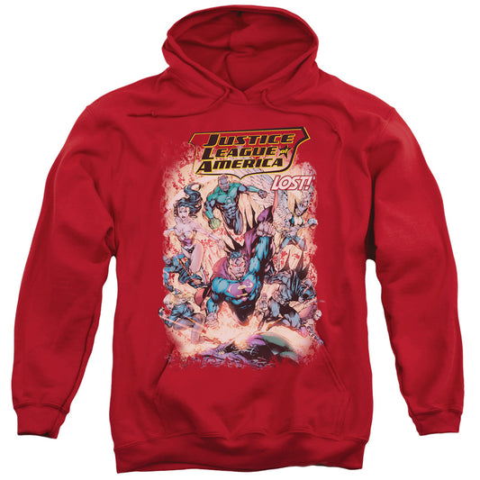 Justice League Lost Mens Hoodie Red