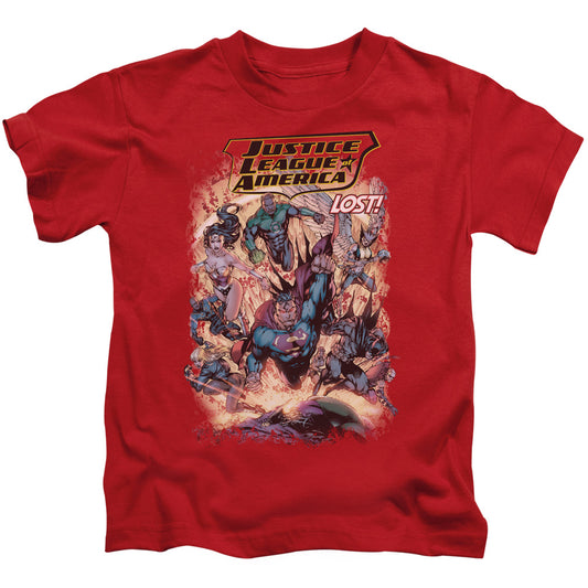 Justice League Lost Juvenile Kids Youth T Shirt Red 