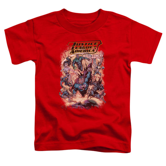Justice League Lost Toddler Kids Youth T Shirt Red