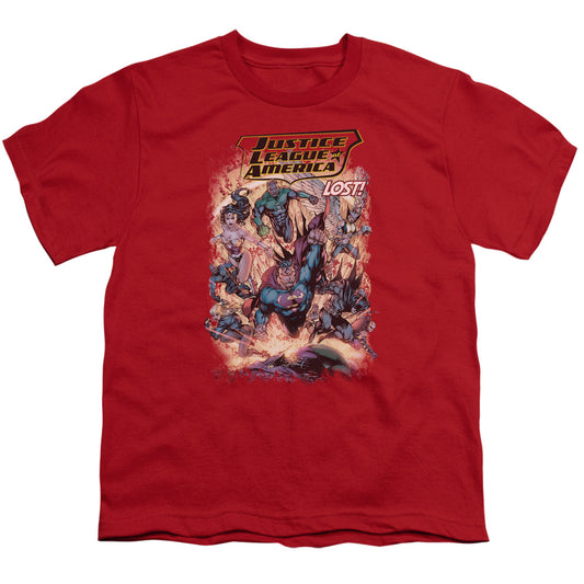 Justice League Lost Kids Youth T Shirt Red