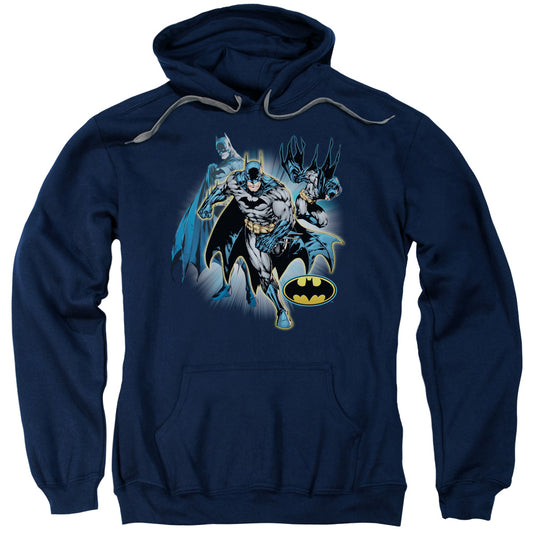 Justice League Batman Collage Mens Hoodie Navy Blue