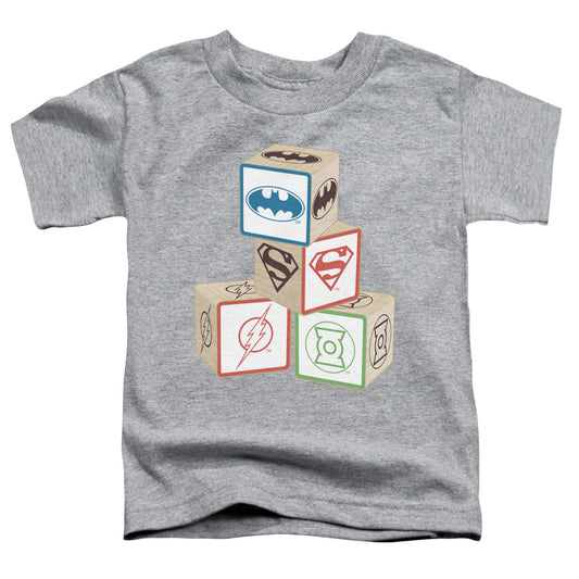 Justice League Baby Block Toddler Kids Youth T Shirt Athletic Heather