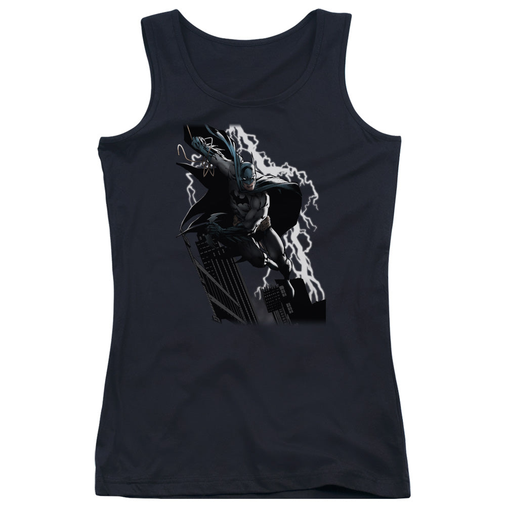 Justice League Lighting Crashes Womens Tank Top Shirt Black