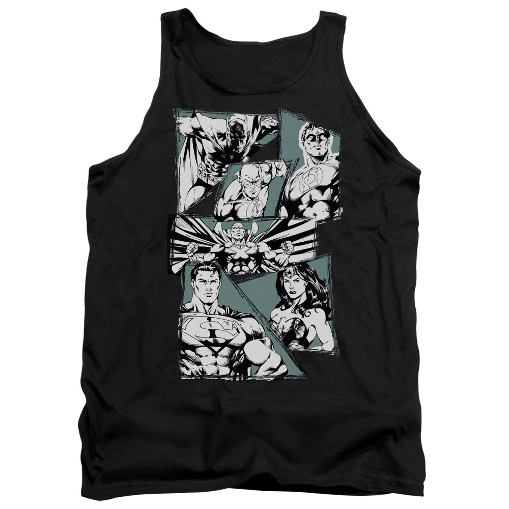 Justice League a Mighty League Mens Tank Top Shirt Black