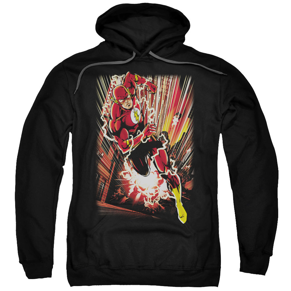 Justice League Street Speed Mens Hoodie Black