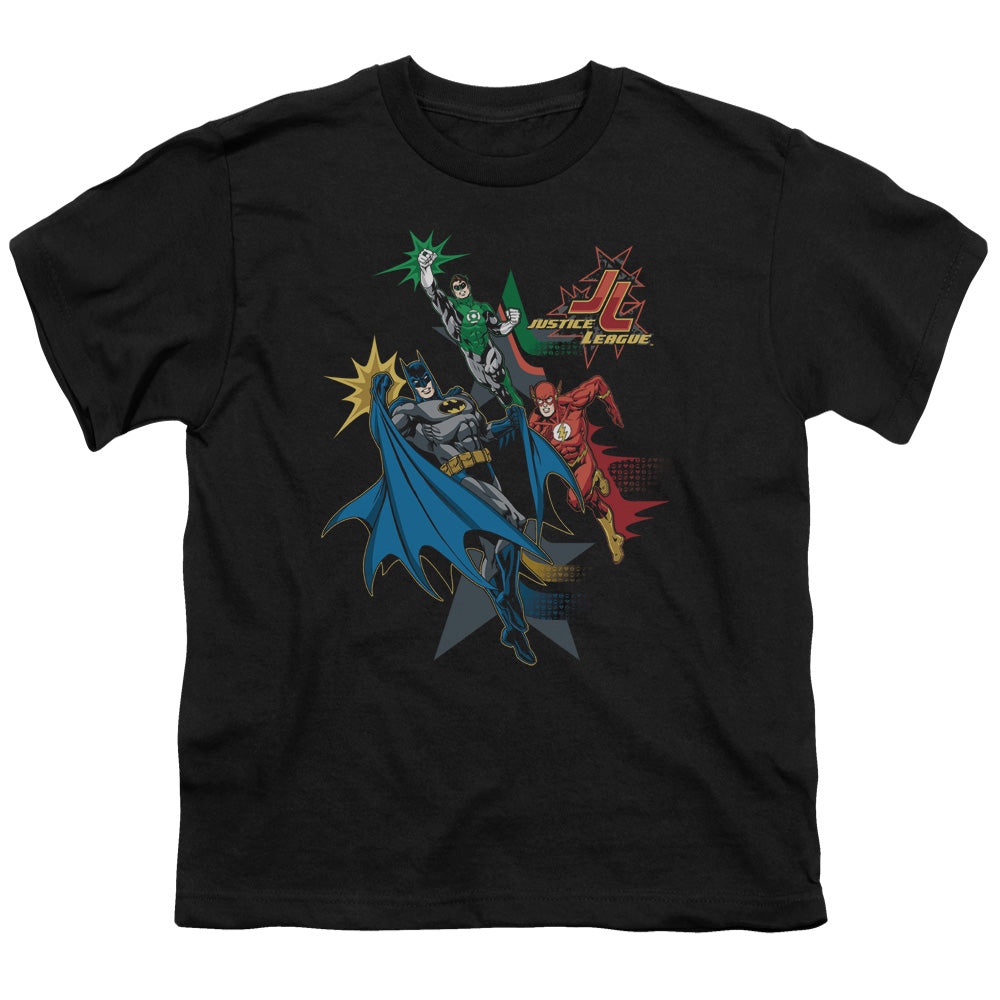 Justice League Action Stars Kids Youth T Shirt Black