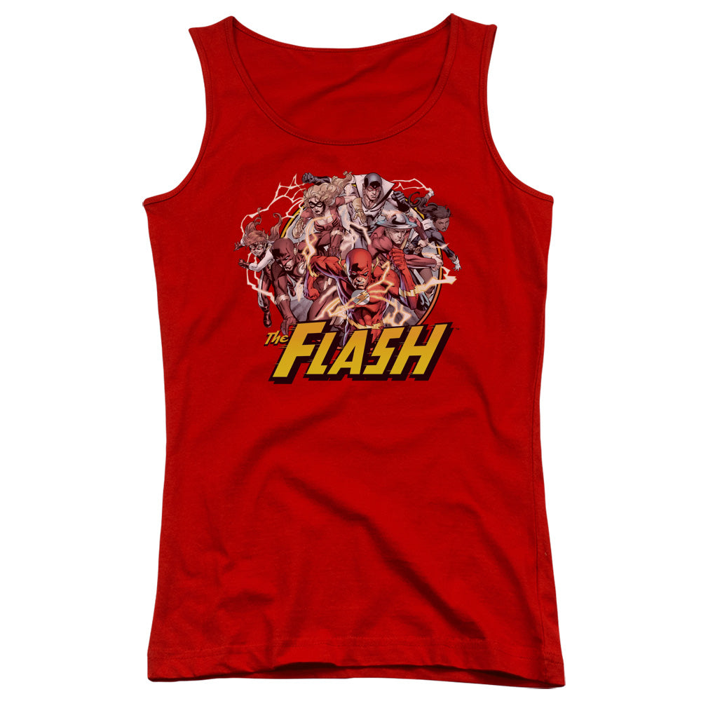 Justice League Flash Family Womens Tank Top Shirt Red