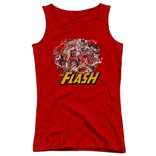 Justice League Flash Family Womens Tank Top Shirt Red