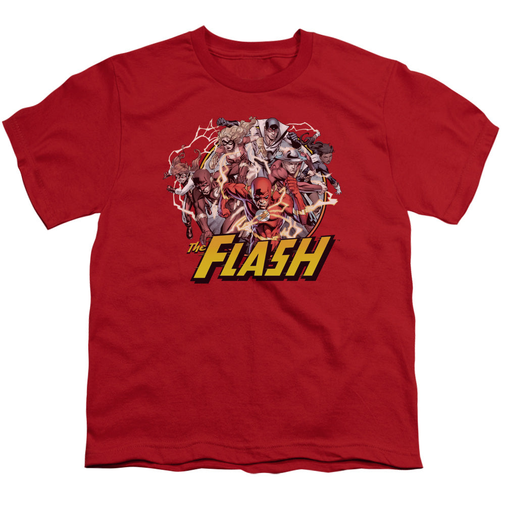 Justice League Flash Family Kids Youth T Shirt Red