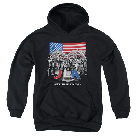 Justice League All American League Kids Youth Hoodie Black