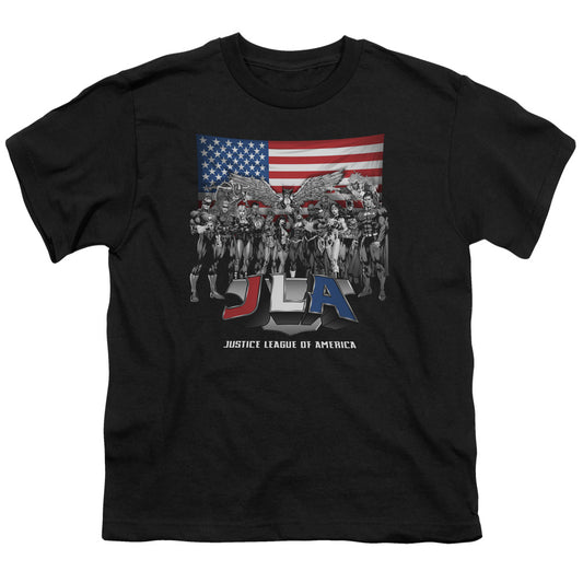 Justice League All American League Kids Youth T Shirt Black