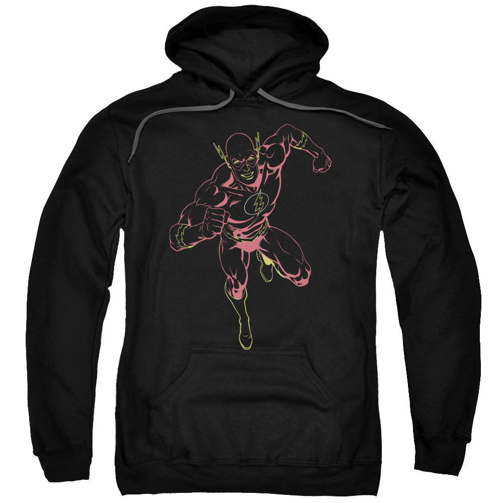 Justice League Neon Flash Mens Hoodie Black