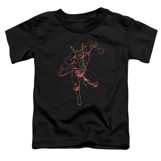 Justice League Neon Flash Toddler Kids Youth T Shirt Black