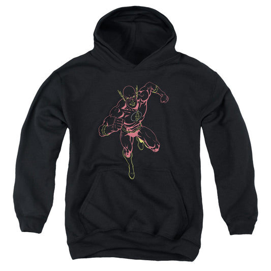 Justice League Neon Flash Kids Youth Hoodie Black