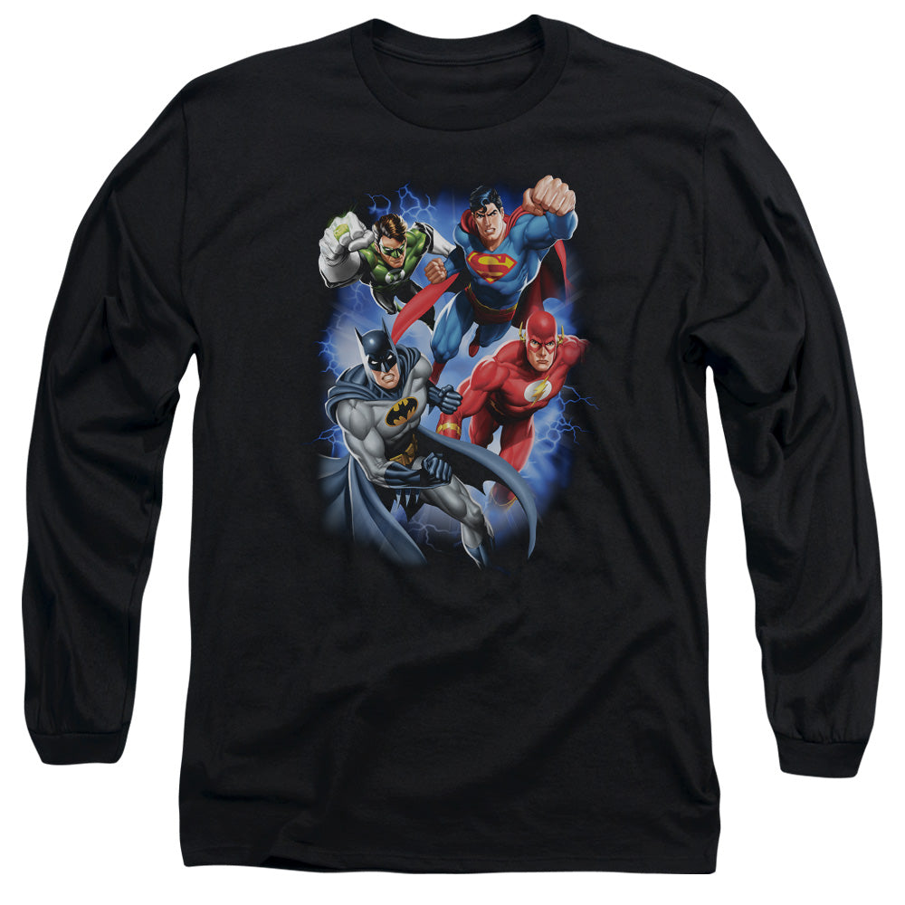 Justice League Storm Makers Mens Long Sleeve Shirt Black
