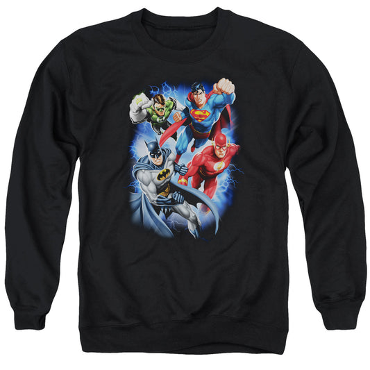 Justice League Storm Makers Mens Crewneck Sweatshirt Black