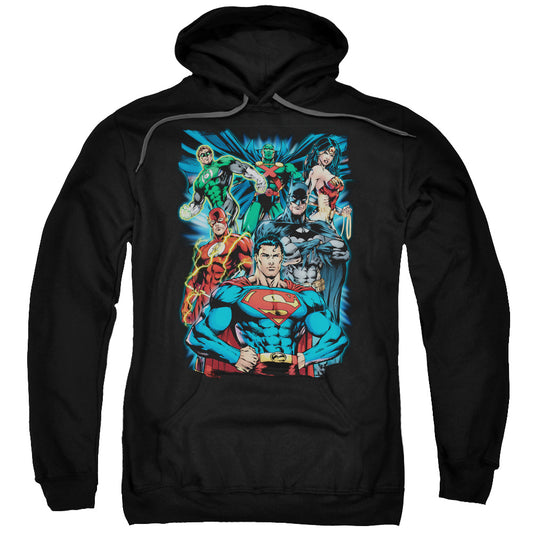 Justice League Justice is Served Mens Hoodie Black