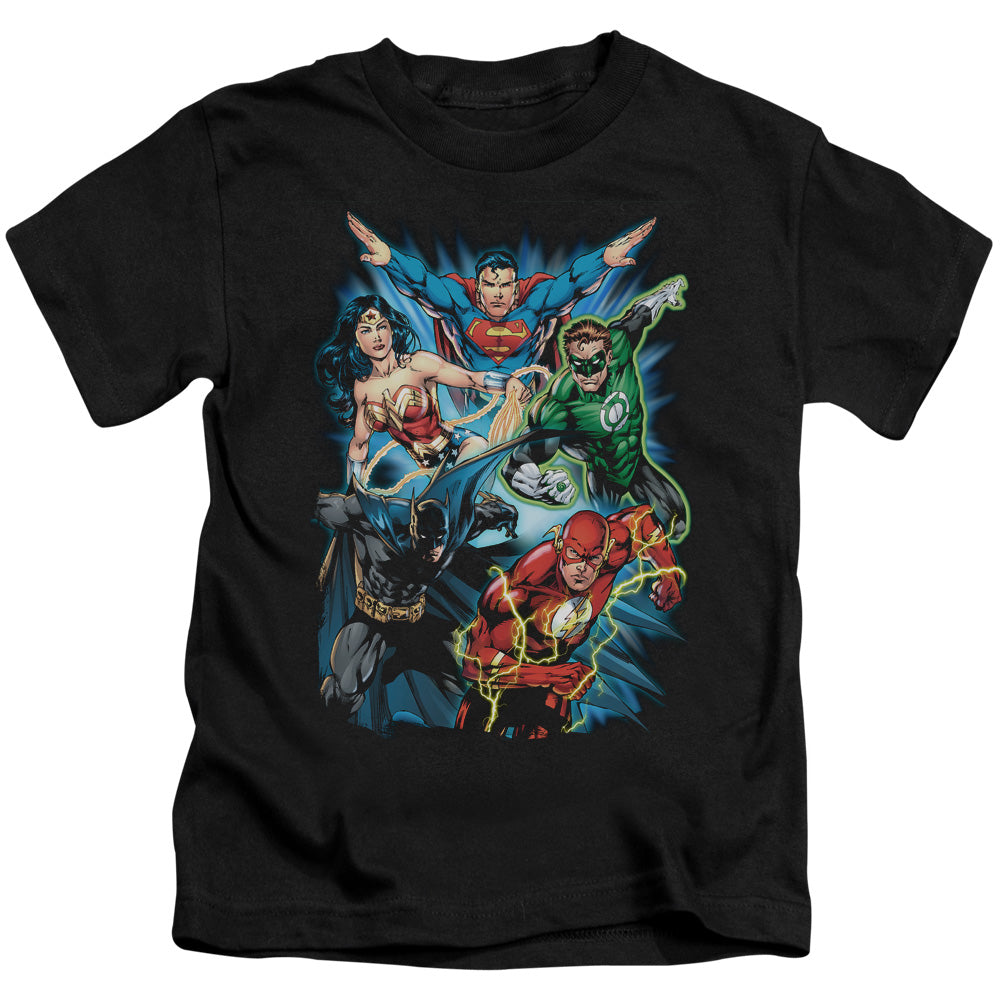 Justice League Jl Assemble Juvenile Kids Youth T Shirt Black 