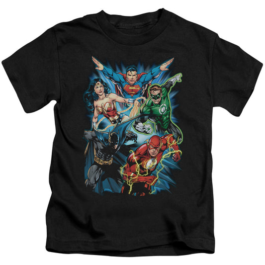 Justice League Jl Assemble Juvenile Kids Youth T Shirt Black 