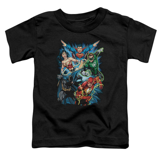 Justice League Jl Assemble Toddler Kids Youth T Shirt Black