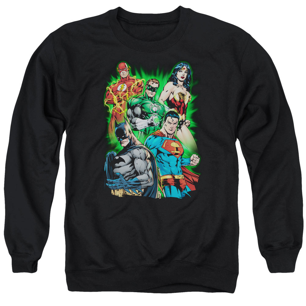 Justice League Will Power Mens Crewneck Sweatshirt Black