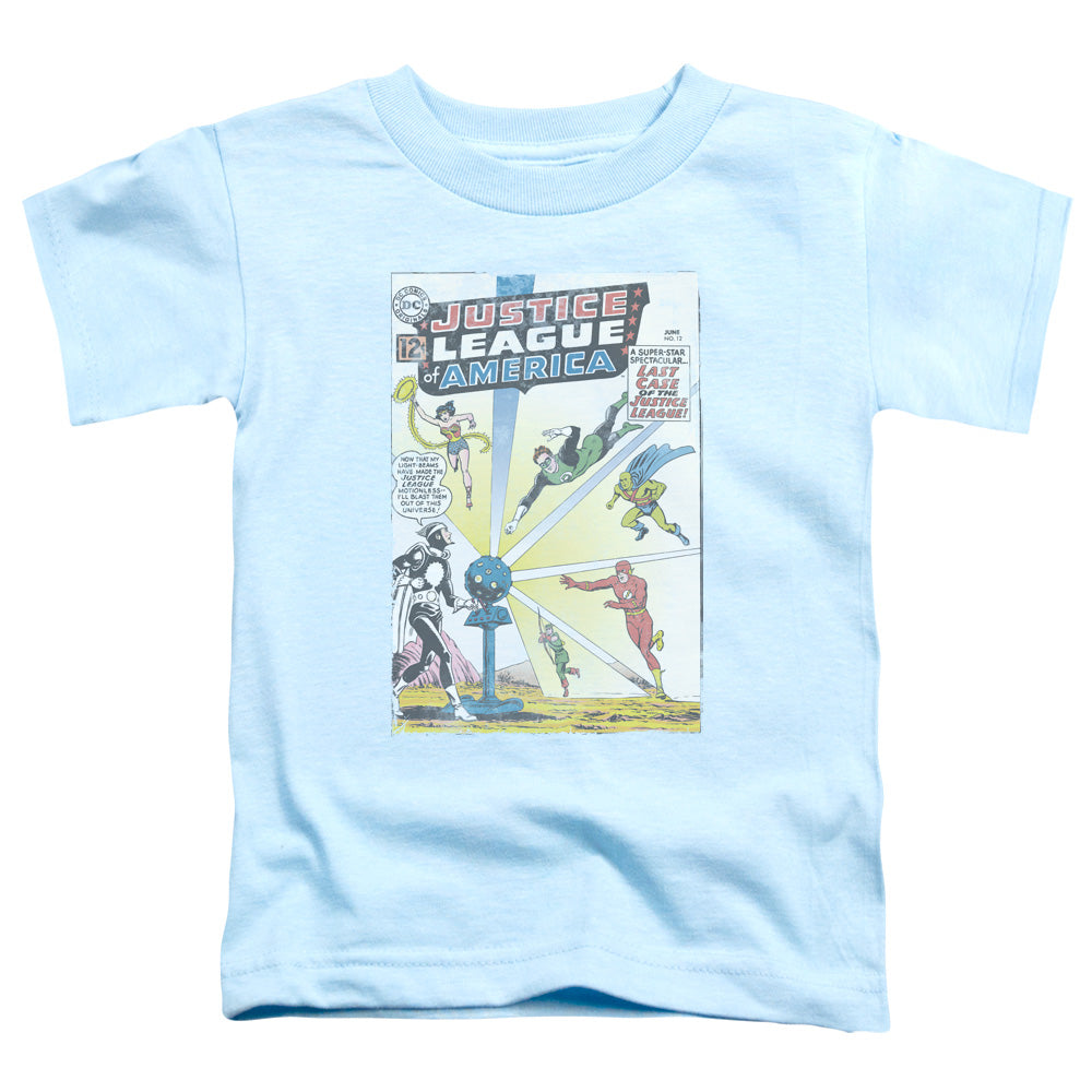 Justice League Vintage Cover 12 Toddler Kids Youth T Shirt Light Blue