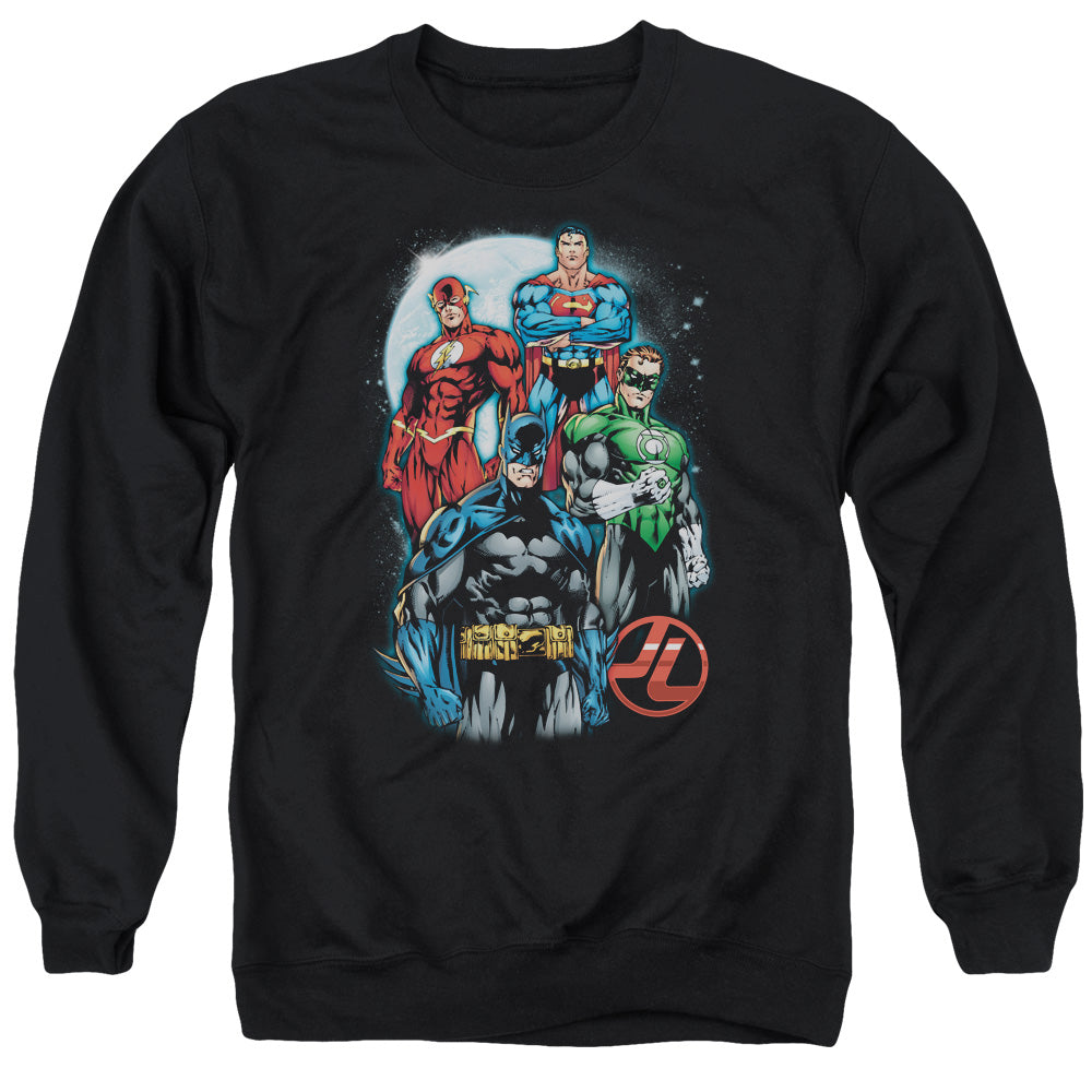Justice League the Four Mens Crewneck Sweatshirt Black