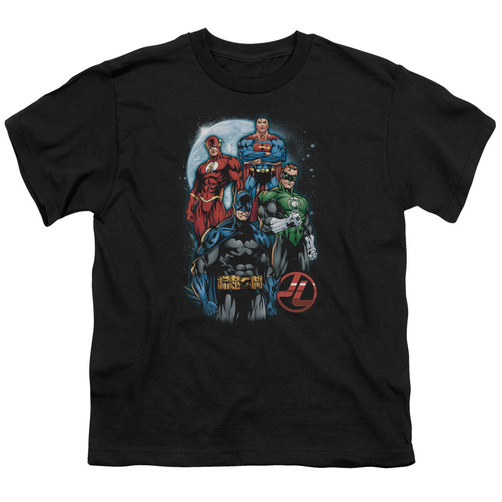 Justice League the Four Kids Youth T Shirt Black