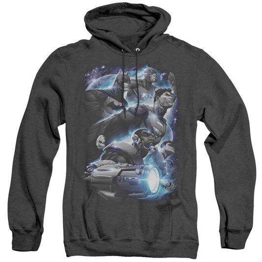 Justice League Atmospheric Heather Mens Hoodie Black