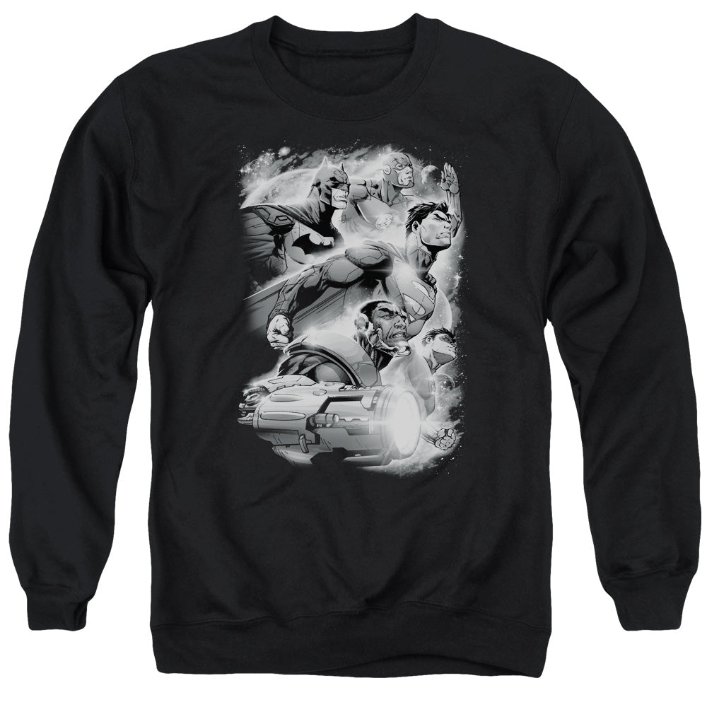 Justice League Atmospheric Mens Crewneck Sweatshirt Black