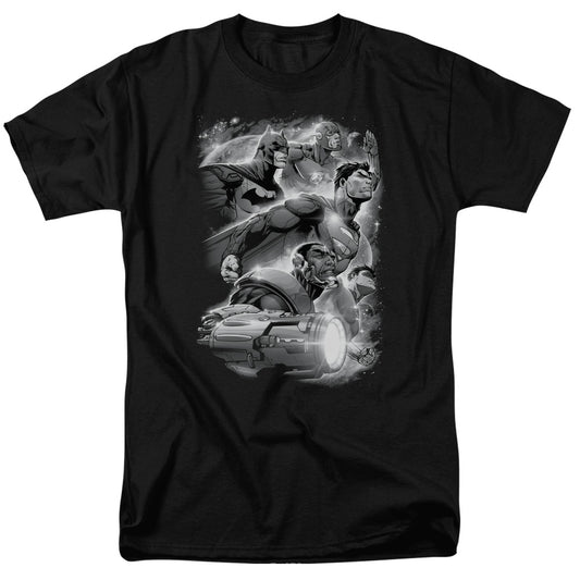 Justice League Atmospheric Mens T Shirt Black