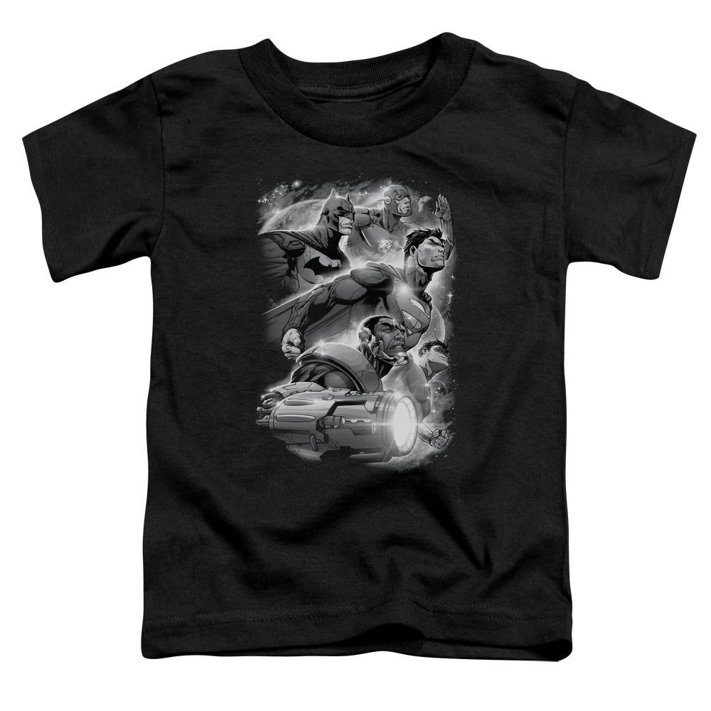 Justice League Atmospheric Toddler Kids Youth T Shirt Black