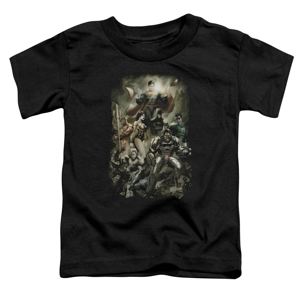 Justice League Aftermath Toddler Kids Youth T Shirt Black